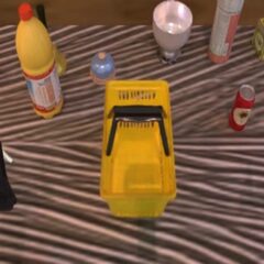 RoboTwin: imagined progress for &ldquo;grab the smooth red can, drop it into the yellow basket for carrying stuff, then use another arm for the yellow basket for carrying stuff&rdquo;